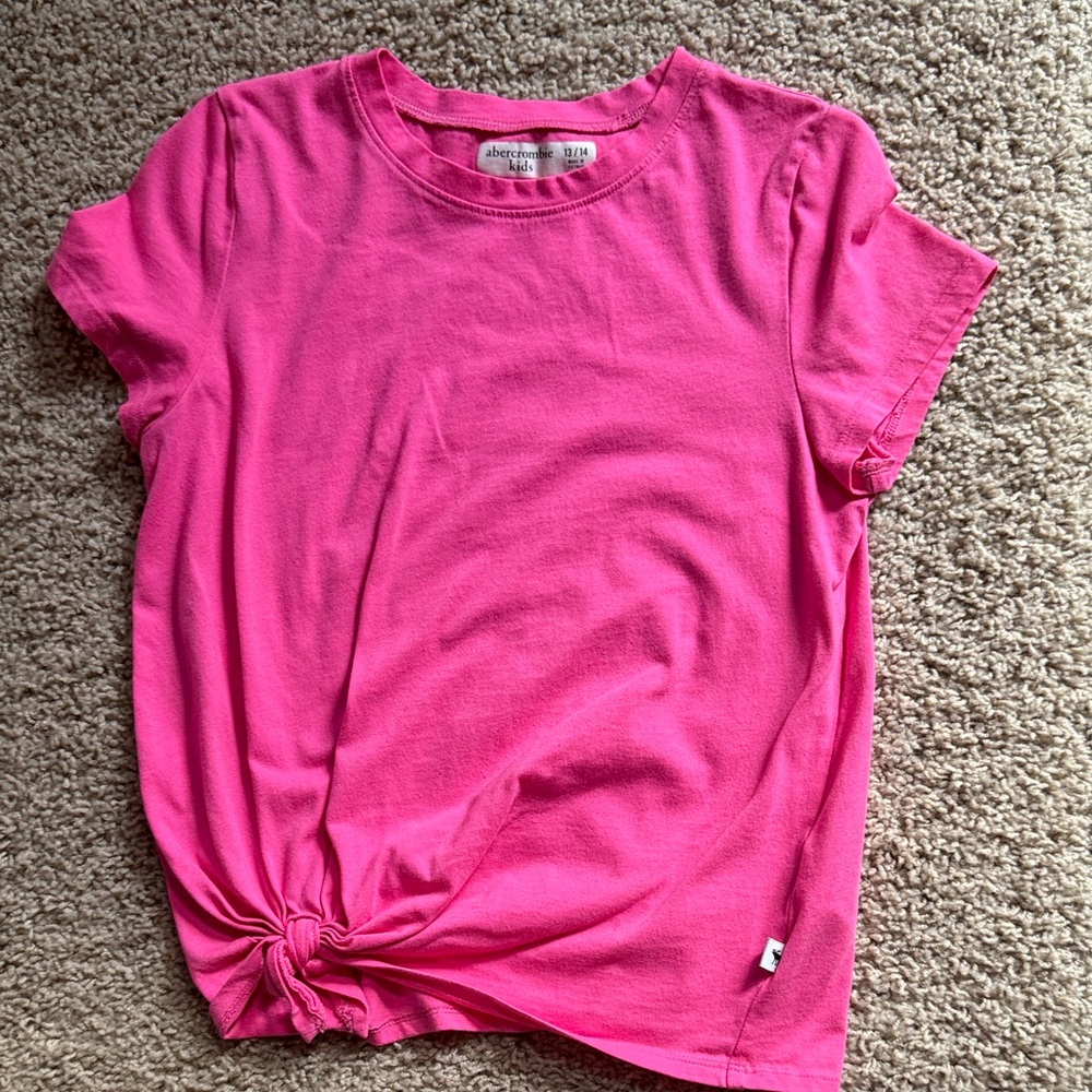 abercrombie kids Hot Pink Crewneck Tee